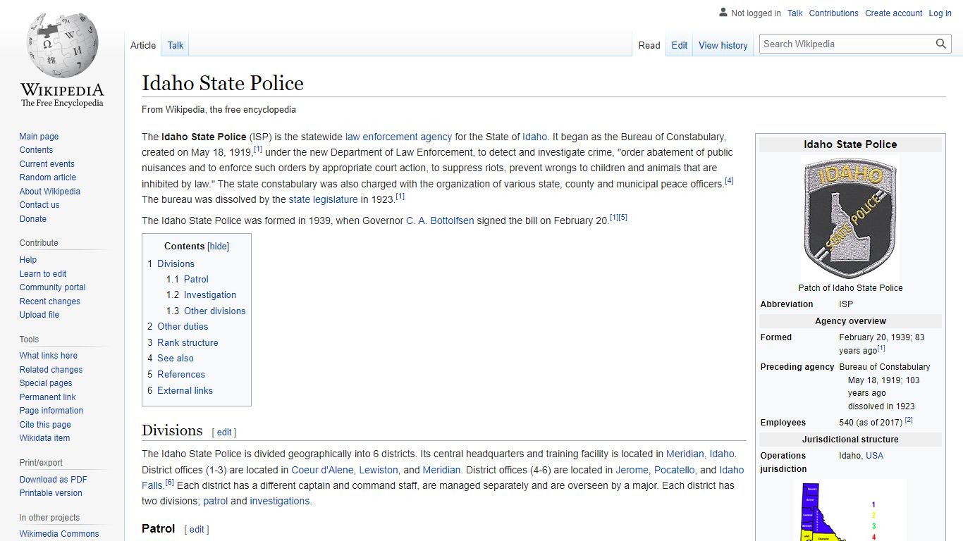 Idaho State Police - Wikipedia