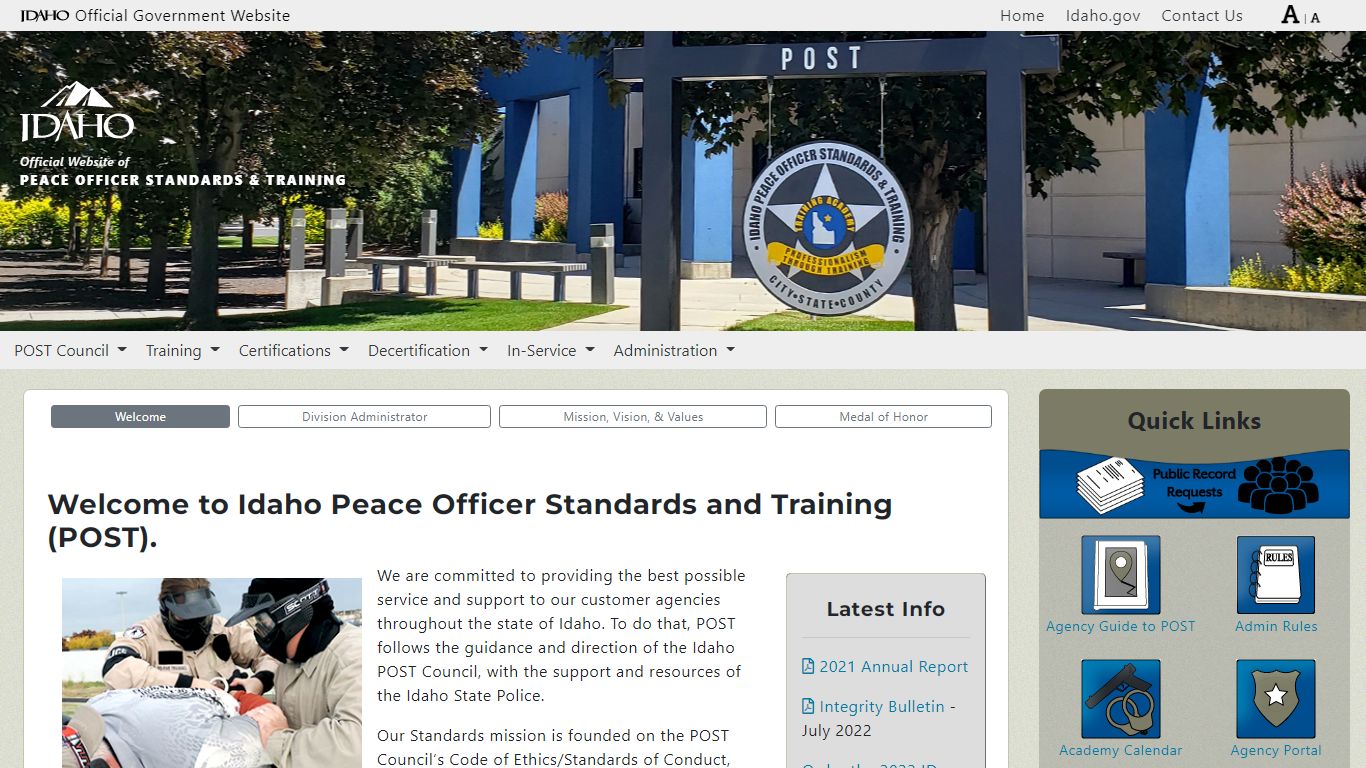 Home | Official website of Idaho Peace Officer Standards and Training